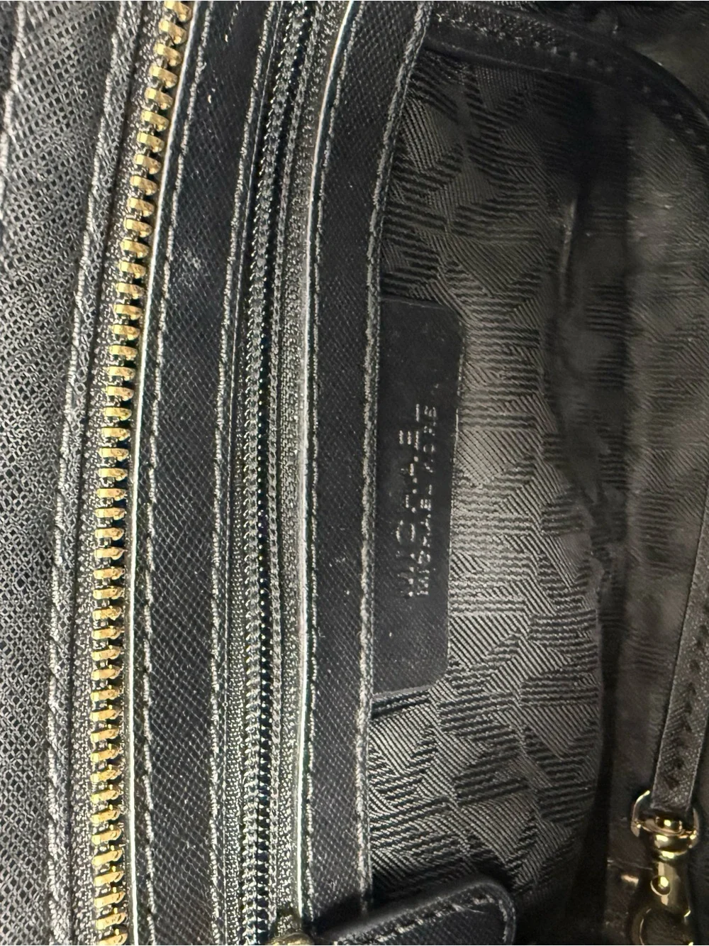 Michael Kors Black Handbag with Gold Stud Detail